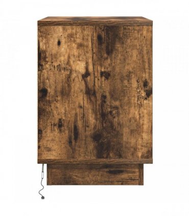 vidaXL Bedside Cabinet with Drawer 2 pcs Smoked Oak 50 x 34.5 x 50 cm