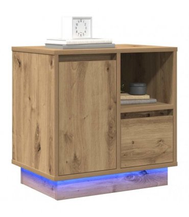 vidaXL Bedside Cabinet with Drawer 2 pcs Artisan Oak 50 x 34.5 x 50 cm