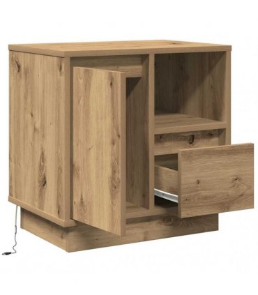 vidaXL Bedside Cabinet with Drawer 2 pcs Artisan Oak 50 x 34.5 x 50 cm