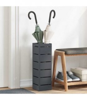 vidaXL Rain Umbrella Stand Anthracite 15.5 x 15.5 x 49 cm Steel