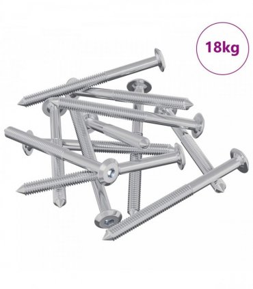 vidaXL Furniture Screws 1400 pcs Silver Steel