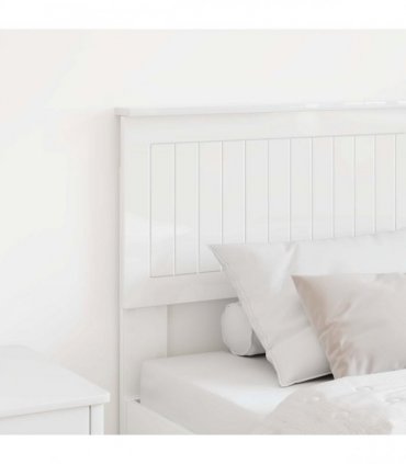 vidaXL Headboard Gloss White Engineered wood