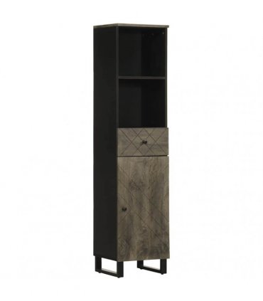 vidaXL Bathroom Cabinet Black 38x33x160 cm Solid Wood Mango