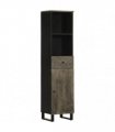 vidaXL Bathroom Cabinet Black 38x33x160 cm Solid Wood Mango