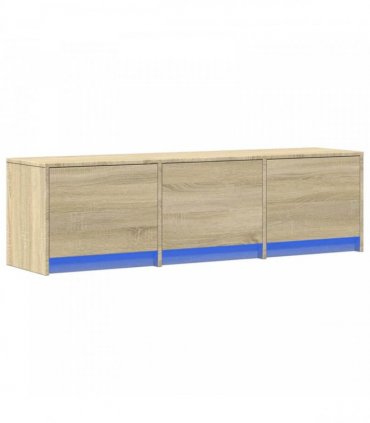 vidaXL TV Cabinet with LED Sonoma 140 x 34 x 40 cm Engineered Wood