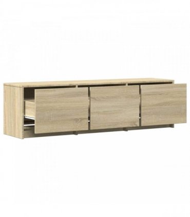 vidaXL TV Cabinet with LED Sonoma 140 x 34 x 40 cm Engineered Wood