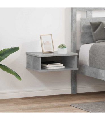 vidaXL Bedside Table 2 pcs Concrete Grey 40 x 31 x 15 cm