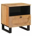 vidaXL Bedside Cabinet Natural 40 x 33 x 46 cm Solid Mango Wood