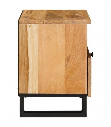 vidaXL Bedside Cabinet Natural 40 x 33 x 46 cm Solid Mango Wood