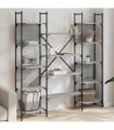 vidaXL Bookshelf Grey Sonoma 155.5x24x166.5 cm Engineered Wood