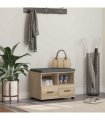 vidaXL Hall Bench with Cushion with Drawer Sonoma Oak 60 x 38 x 46 cm