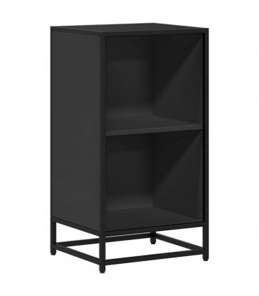vidaXL Book Cabinet Black 40x35x76 cm Engineered Wood