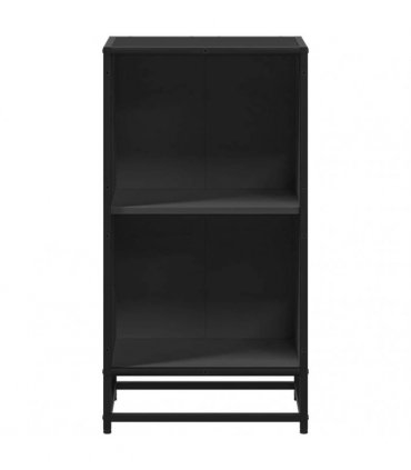 vidaXL Book Cabinet Black 40x35x76 cm Engineered Wood