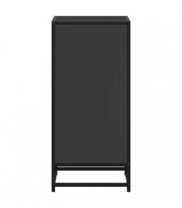 vidaXL Book Cabinet Black 40x35x76 cm Engineered Wood