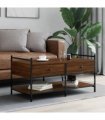 vidaXL Coffee Table Brown Oak 99x50x50 cm Engineered Wood