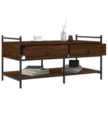 vidaXL Coffee Table Brown Oak 99x50x50 cm Engineered Wood