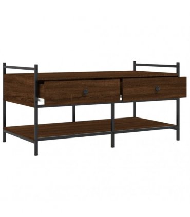 vidaXL Coffee Table Brown Oak 99x50x50 cm Engineered Wood