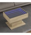 vidaXL Coffee Table with LED Sonoma Oak 70x50x45 cm Engineered Wood