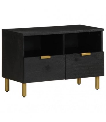 vidaXL TV Cabinet Black 70x33x46 cm Engineered Wood