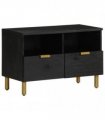 vidaXL TV Cabinet Black 70x33x46 cm Engineered Wood