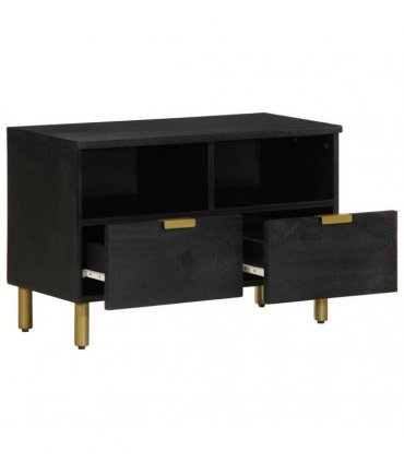 vidaXL TV Cabinet Black 70x33x46 cm Engineered Wood