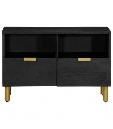 vidaXL TV Cabinet Black 70x33x46 cm Engineered Wood