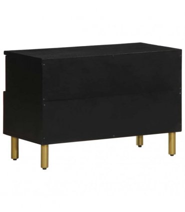 vidaXL TV Cabinet Black 70x33x46 cm Engineered Wood