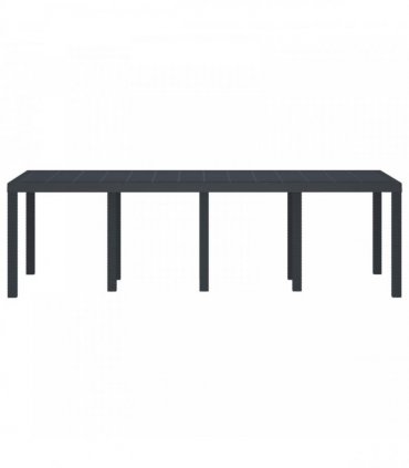 vidaXL Garden Table Anthracite 250 x 100 x 73 cm Poly Rattan