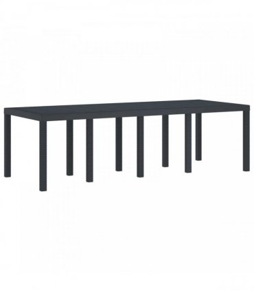 vidaXL Garden Table Anthracite 250 x 100 x 73 cm Poly Rattan