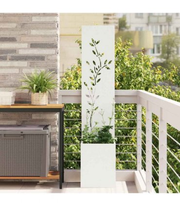 vidaXL Garden Privacy Screen White 32 x 32 x 150 cm Cold-rolled steel