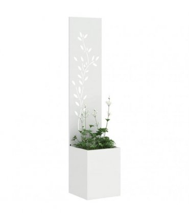 vidaXL Garden Privacy Screen White 32 x 32 x 150 cm Cold-rolled steel