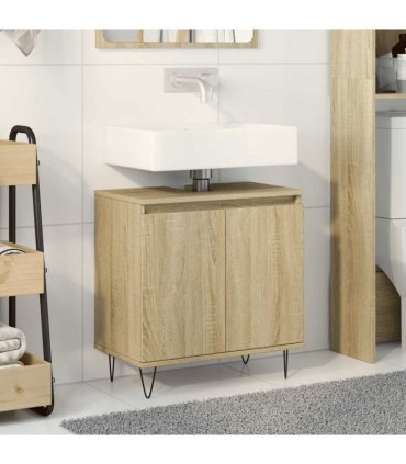 vidaXL Bathroom Cabinet Sonoma Oak 58x33x60 cm Engineered Wood