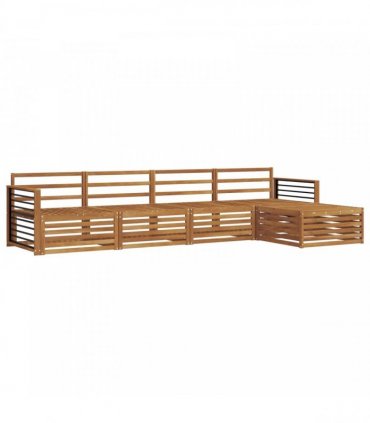 vidaXL Outdoor Sofa Set 5 pcs Natural Solid Acacia Wood