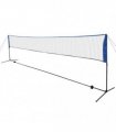 vidaXL Badminton Net with Shuttlecocks 600x155 cm
