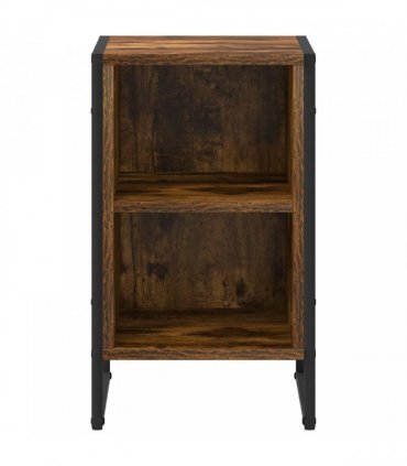vidaXL Bedside Table Smoke Oak 39.5 x 30 x 50 cm Engineered Wood