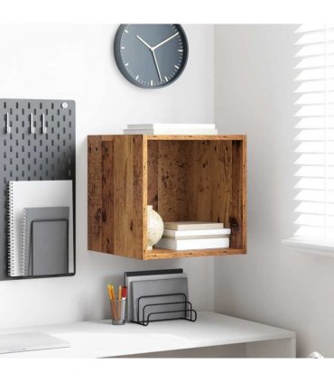 vidaXL Wall Cabinet Old Wood 37 x 37 x 37 cm Engineered Wood