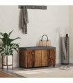 vidaXL Hall Bench Old Wood 80 x 38 x 46 cm Engineered Wood and Fabric