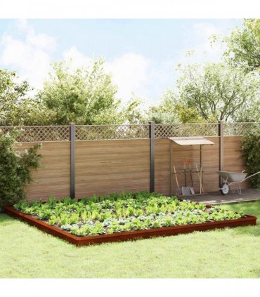 vidaXL Snail Fences 20 pcs Rusty Weathering Steel