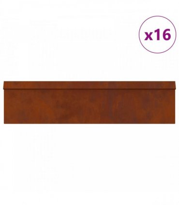 vidaXL Snail Fences 20 pcs Rusty Weathering Steel