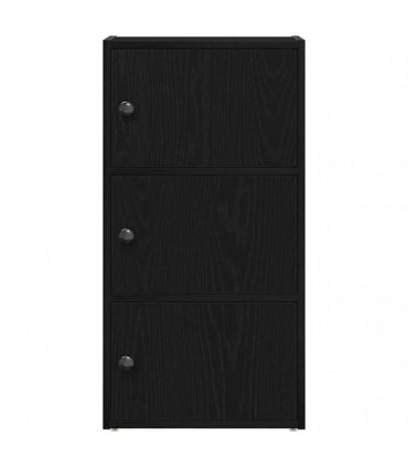 vidaXL Bookcase Black Oak 40x24x77 cm Engineered Wood