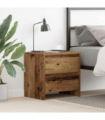 vidaXL Bedside Cabinet Old Wood 45 x 34 x 44.5 cm Engineered Wood