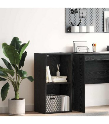 vidaXL Bookshelf Black Oak 40 x 30 x 77 cm Engineered Wood