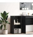 vidaXL Bookshelf Black Oak 40 x 30 x 77 cm Engineered Wood