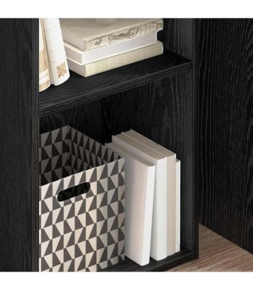 vidaXL Bookshelf Black Oak 40 x 30 x 77 cm Engineered Wood