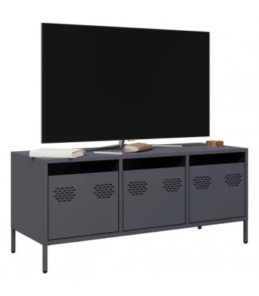 vidaXL TV Cabinet Anthracite 101.5x39x43.5 cm Cold-rolled Steel