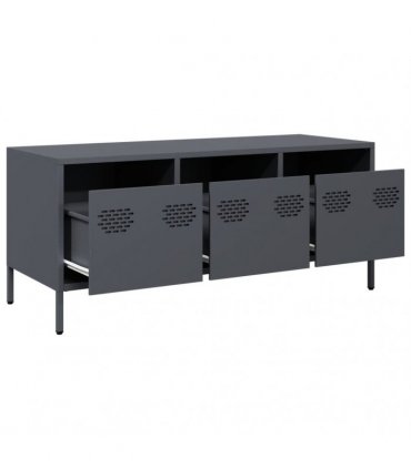 vidaXL TV Cabinet Anthracite 101.5x39x43.5 cm Cold-rolled Steel