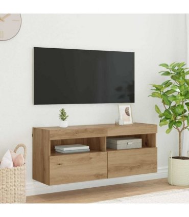 vidaXL TV Wall Cabinet Artisan Oak 100 x 30 x 40 cm Engineered Wood