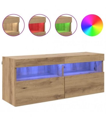 vidaXL TV Wall Cabinet Artisan Oak 100 x 30 x 40 cm Engineered Wood