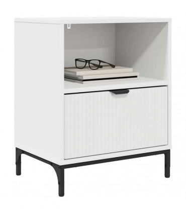 vidaXL Bedside Cabinet 2 pcs White 49 x 36 x 61 cm Engineered wood