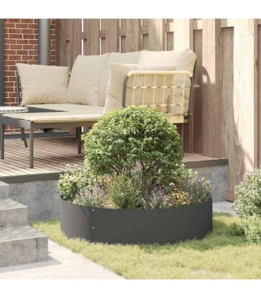 vidaXL Planter Ring 5 pcs Black 80 x 80 x 20 cm Cold-rolled Steel